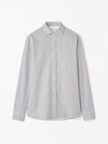 Adley C Cotton Stripe Shirt - Grey