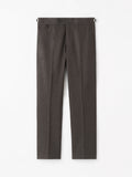 Tense A Pinstripe Wool Trousers - Dark Brown