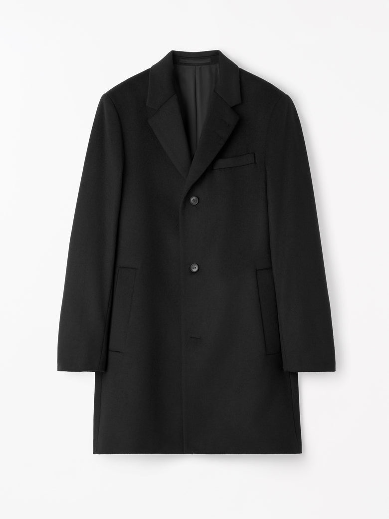 Finnan Wool Cashmere Coat - Black
