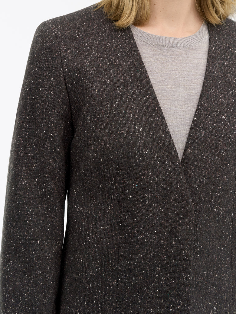 Veste en laine mouchetée Eleanor - Violet foncé
