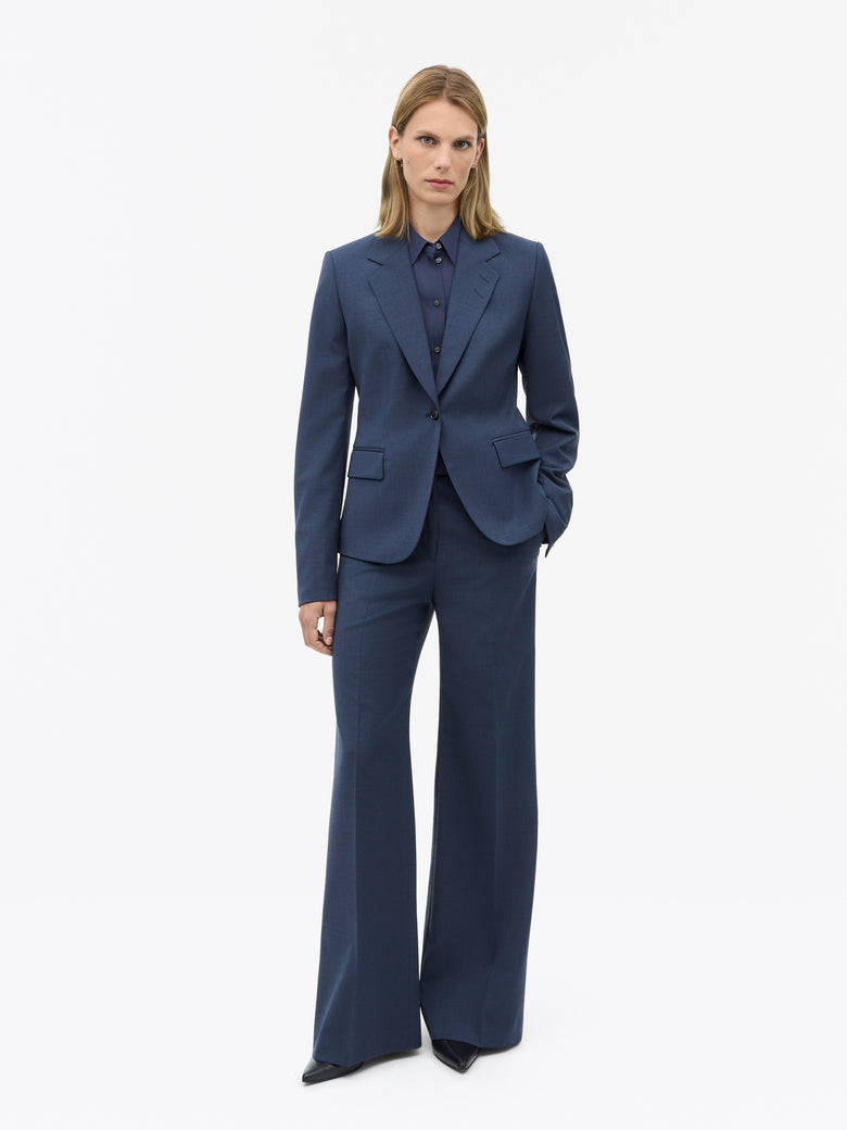 Veste en laine classique Nancy - Bleu
