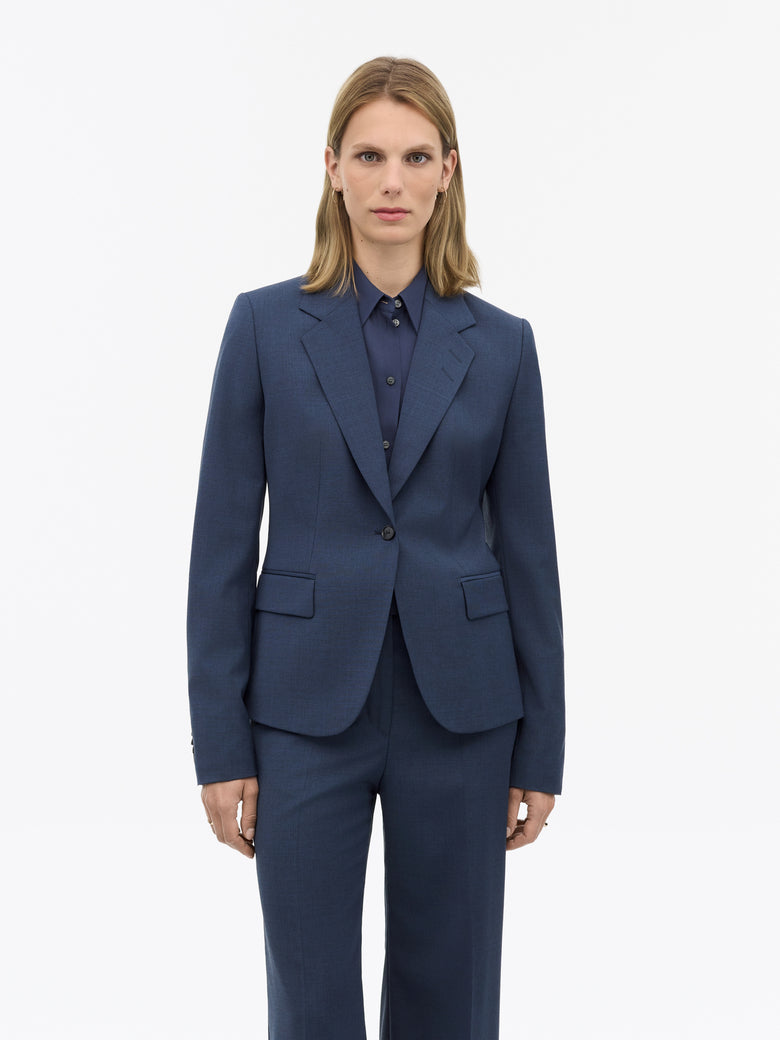 Veste en laine classique Nancy - Bleu