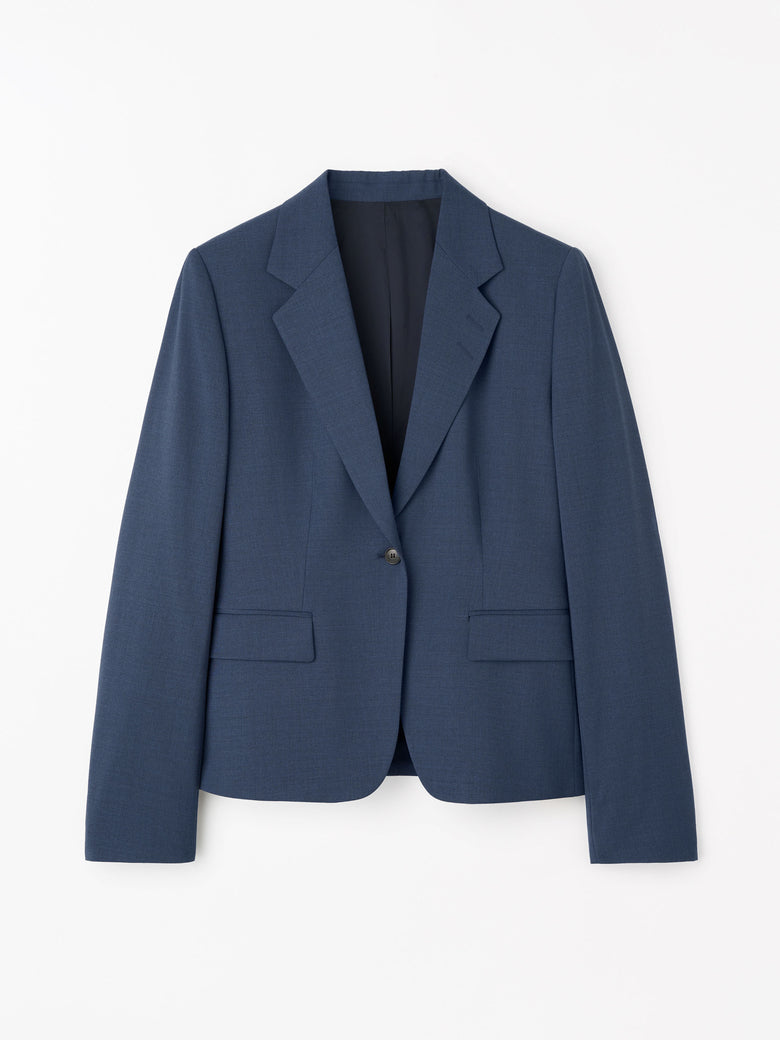 Veste en laine classique Nancy - Bleu