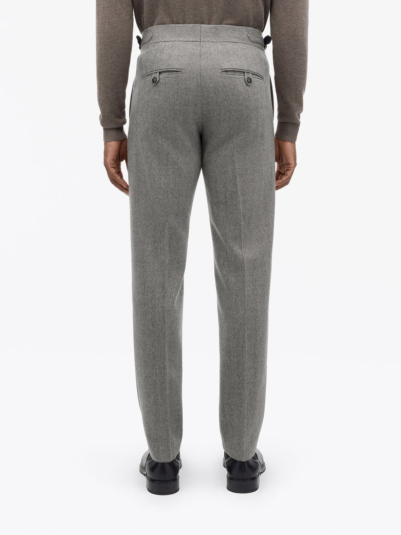 Tense A Herringbone Trousers - Grey