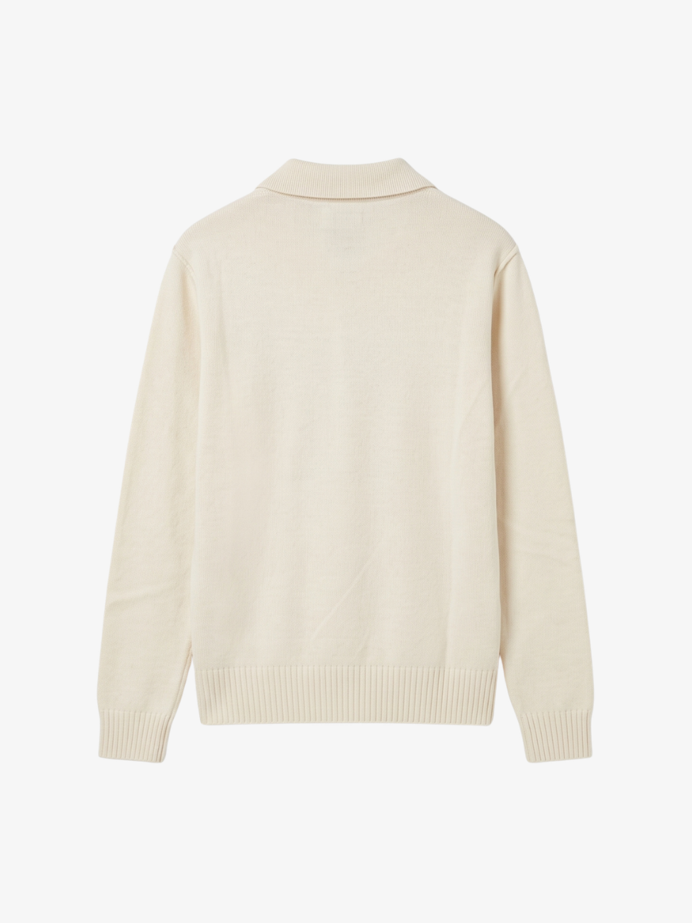 Cashmere Blend Polo Sweater - Cream