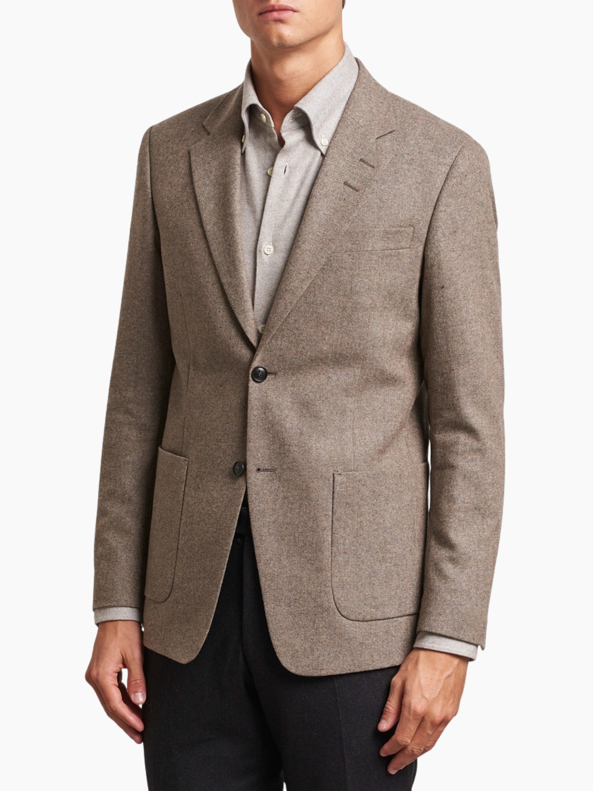Veste blazer en laine JUSTIN P - BURLYWOOD