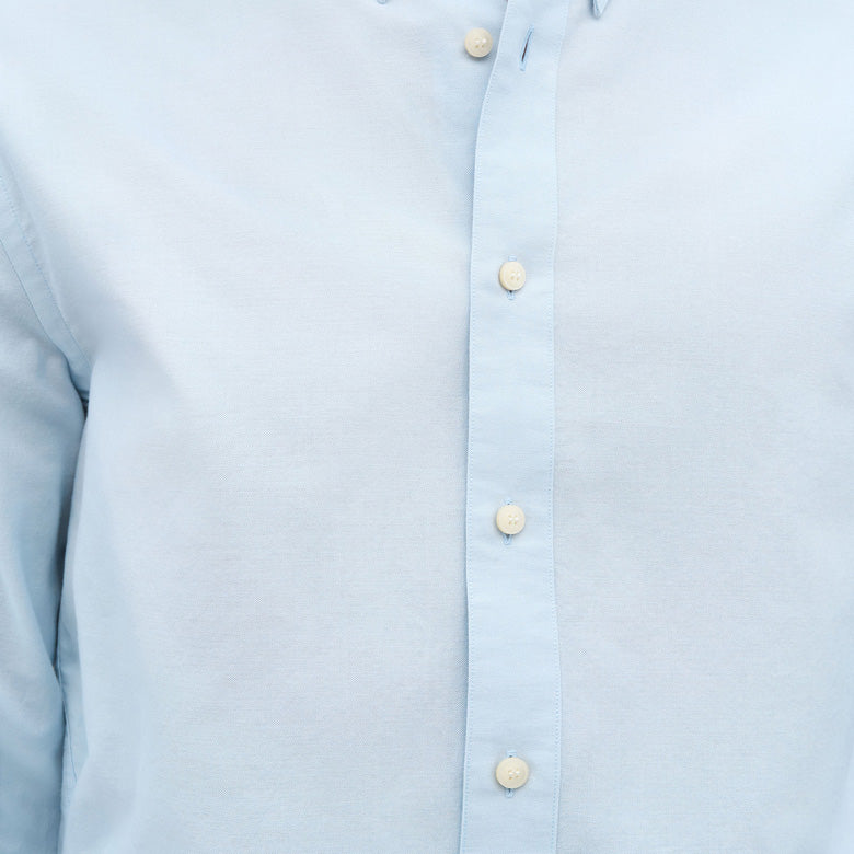 Bjorn Relaxed Fit Cotton Shirt - Light Blue