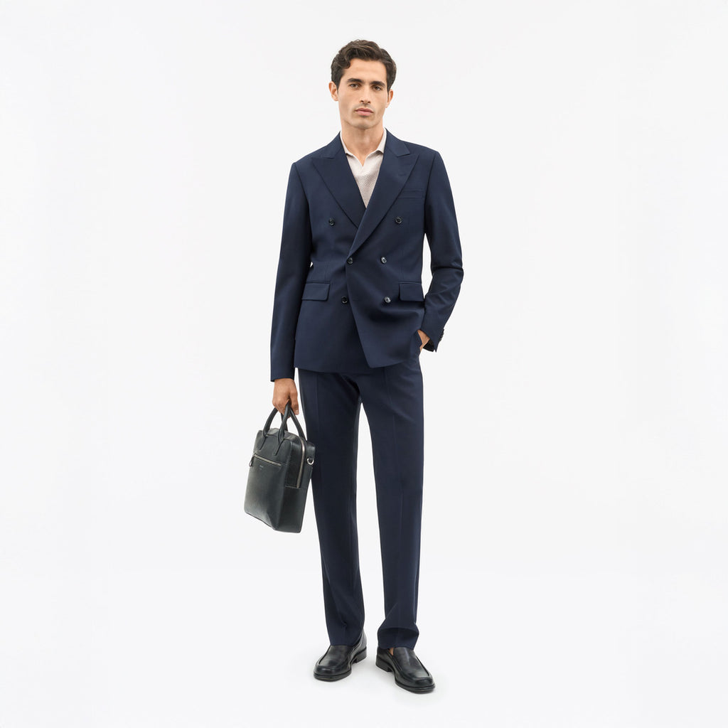 Ease Double-Breasted Jacket - Light Ink