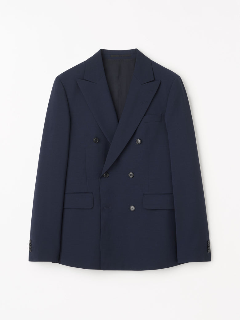 Ease Double-Breasted Jacket - Light Ink