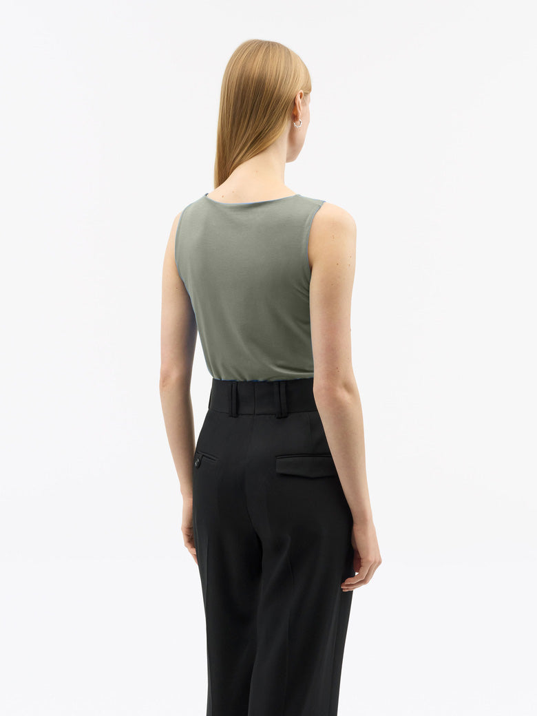 Elois Cowl-Neck Top - Artichoke Grey