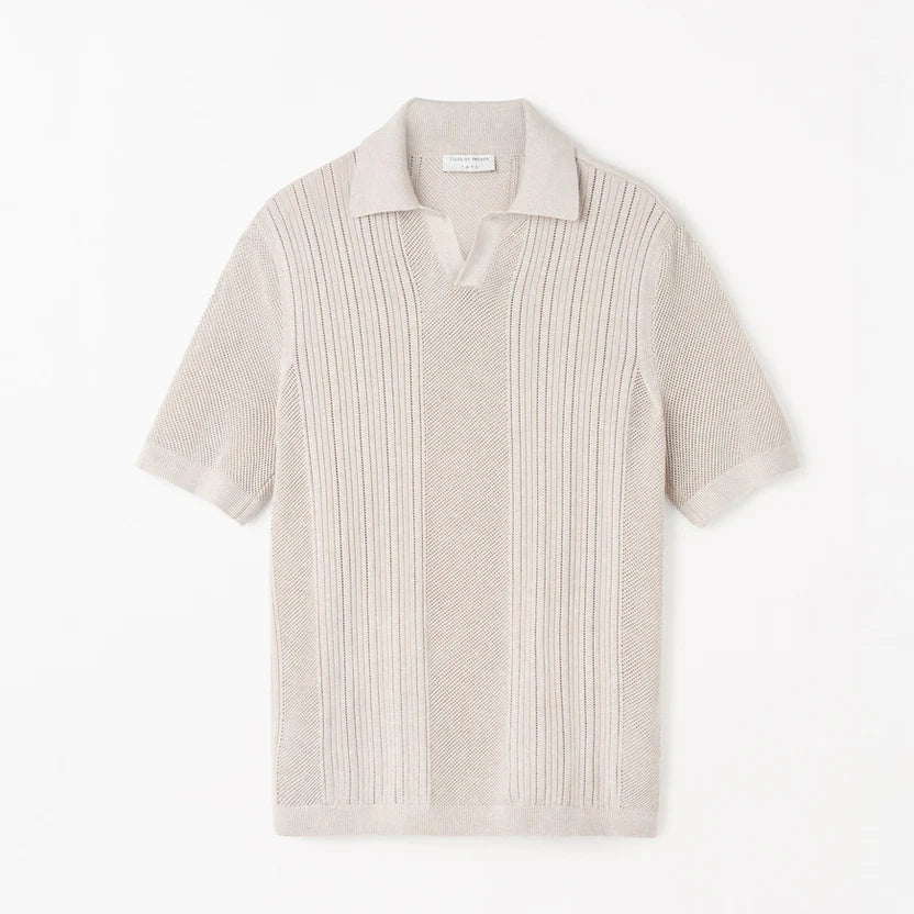 Eoin P Merino-Linen Pullover - Ivory