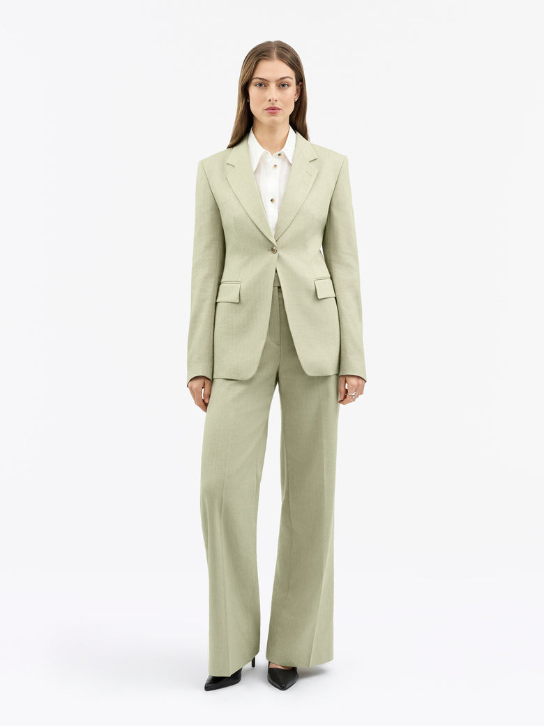Narina Linen-Wool Jacket - Sage Wisdom