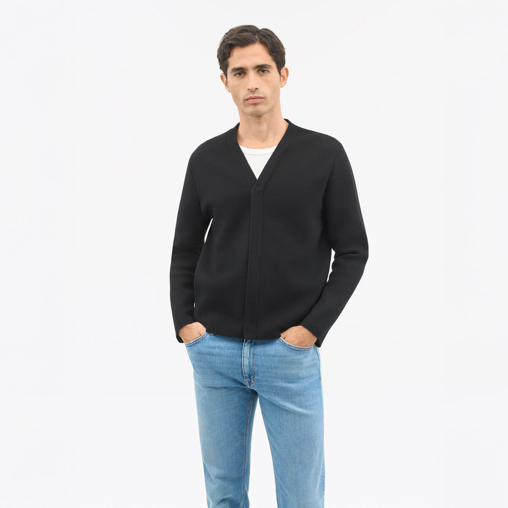 Orson Heavy Knit Cardigan - Black