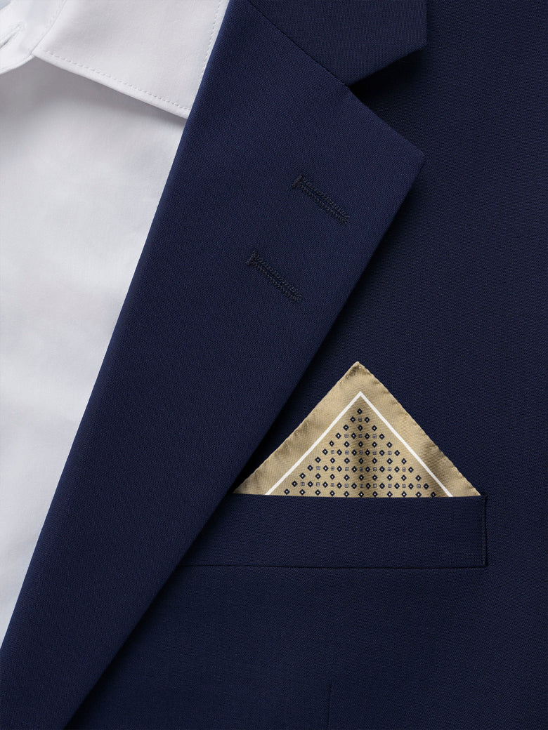 Quadra Patterned Handkerchief - Greige
