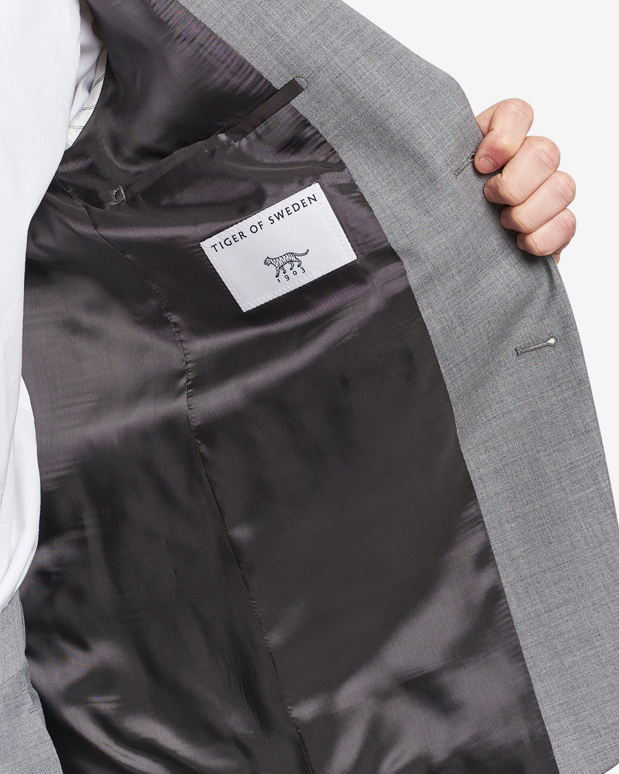 Justin Wool Travel Suit - Med Grey Mel