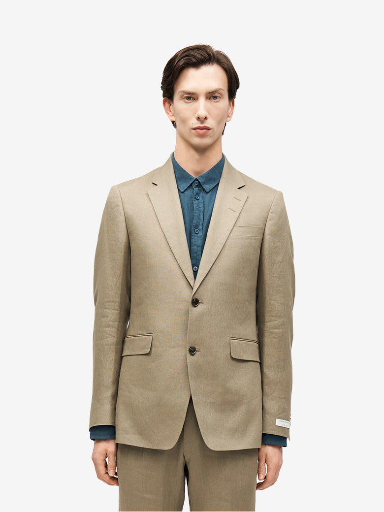 Costume en lin S. Justin - Glaçage auburn