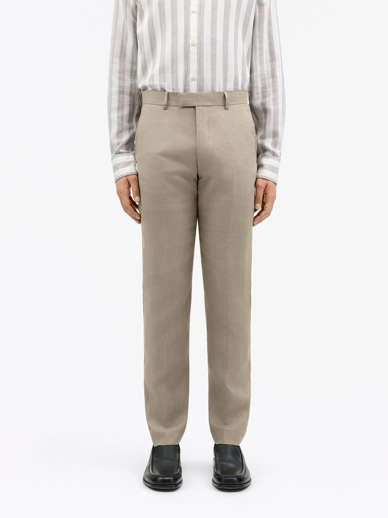 Tense Tapered Linen Trousers - Auburne Glaze