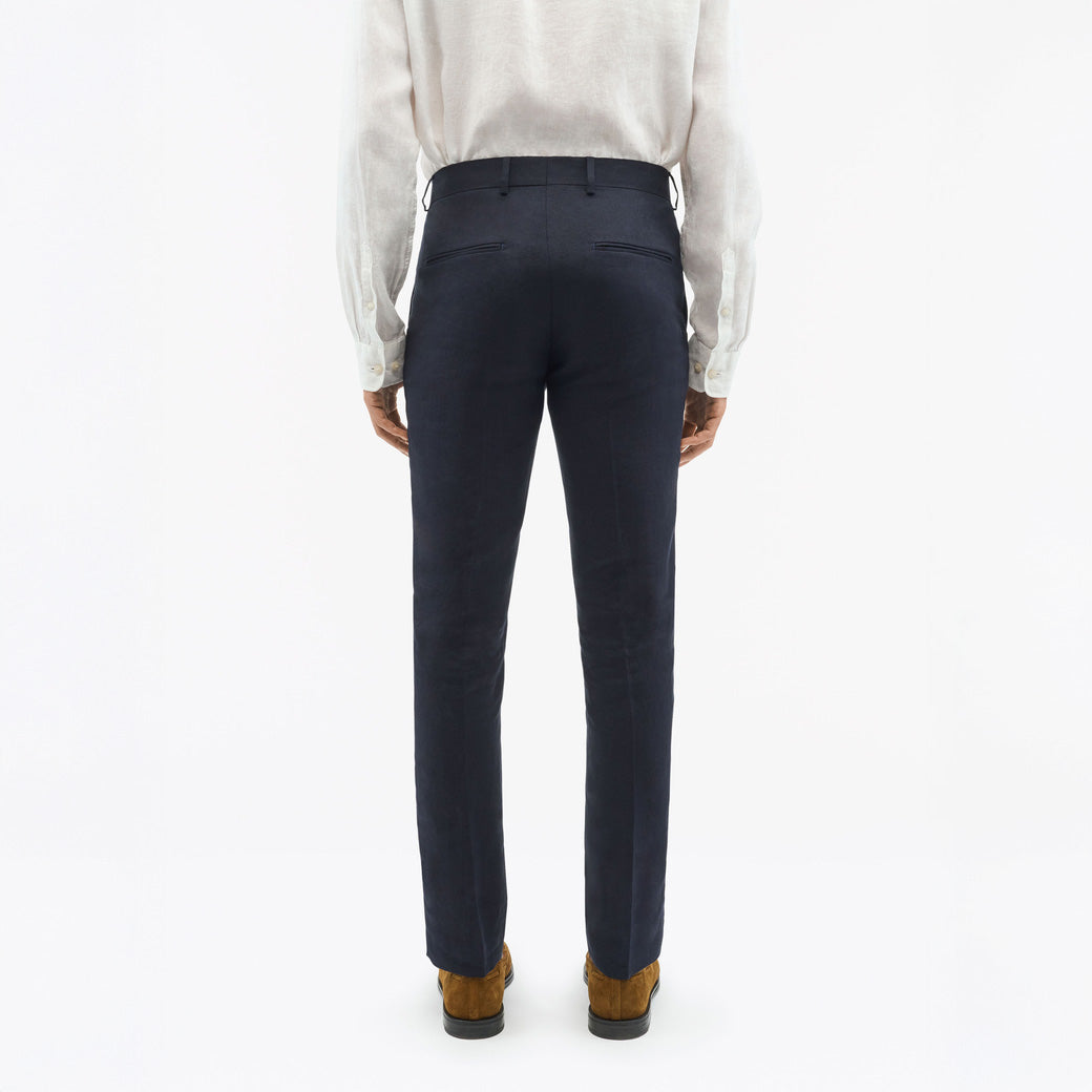 Tenuta Slim-Fit Linen Trousers - Midnight Blue