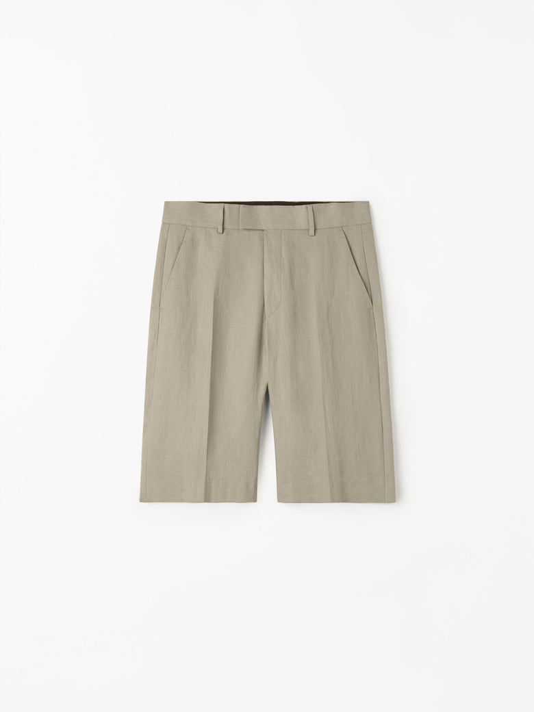 Troy Bermuda Linen Shorts - Auburn Glaze