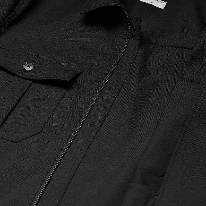 Barnaby W Light Wool Jacket -  Black